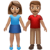 👫🏽 woman and man holding hands: medium skin tone display on Apple